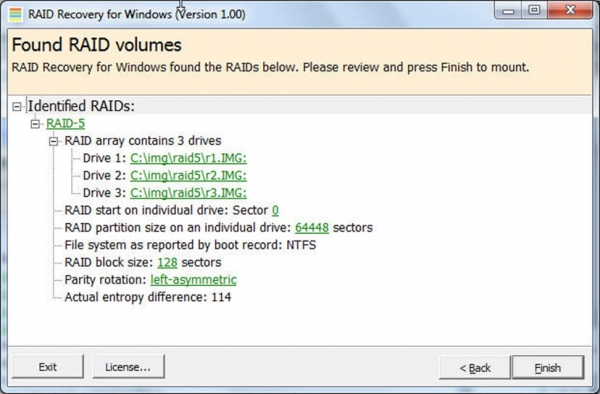Интерфейс приложения RAID Recovery (Windows)