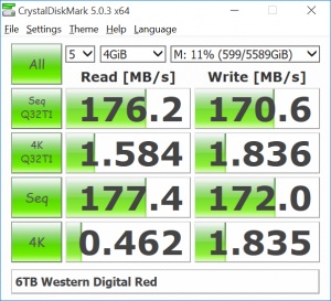 тест скорости диска в CrystalDiskMark