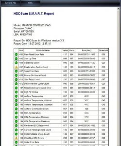 Счетчик переназначенных секторов в HDDScan