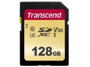 128GB SD Class10 UHS-I, U3, Transcend 500S TS128GSDC500S