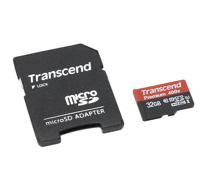 Transcend 32GB Premium microSDHC UHS-I Memory Card TS32GUSDU1