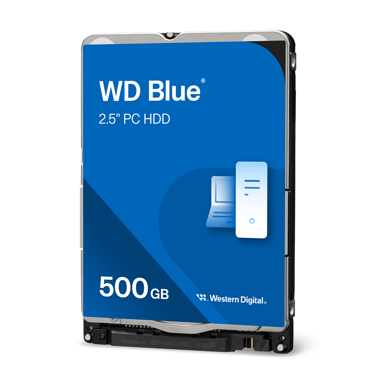 Официальное изображение Western Digital WD Blueu2122 500GB PC Hard Drive; модель страницы — WD5000LPZX.