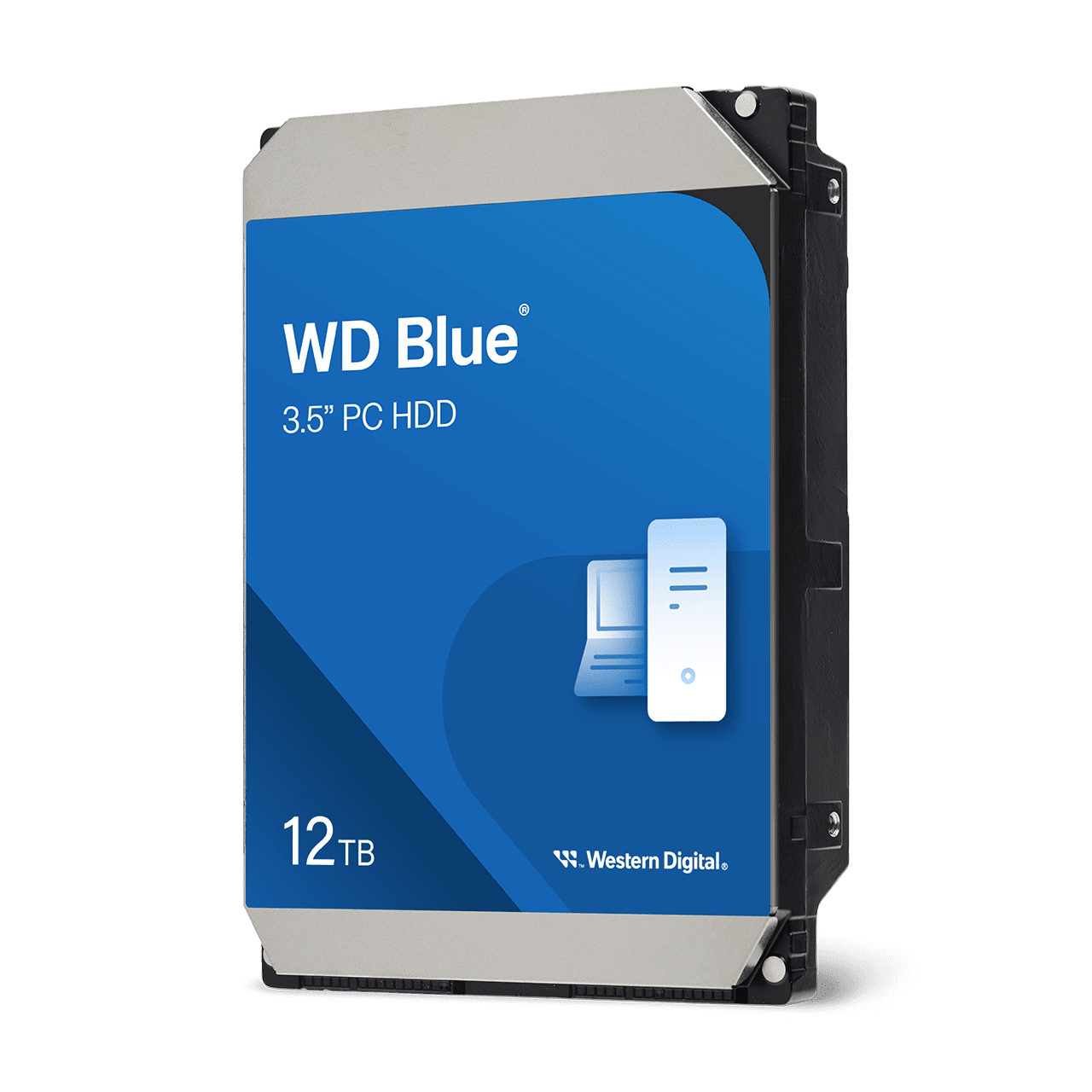 Официальное изображение Western Digital WD Blue PC Desktop Hard Drive - 12TB; модель страницы — WD120EAGZ.