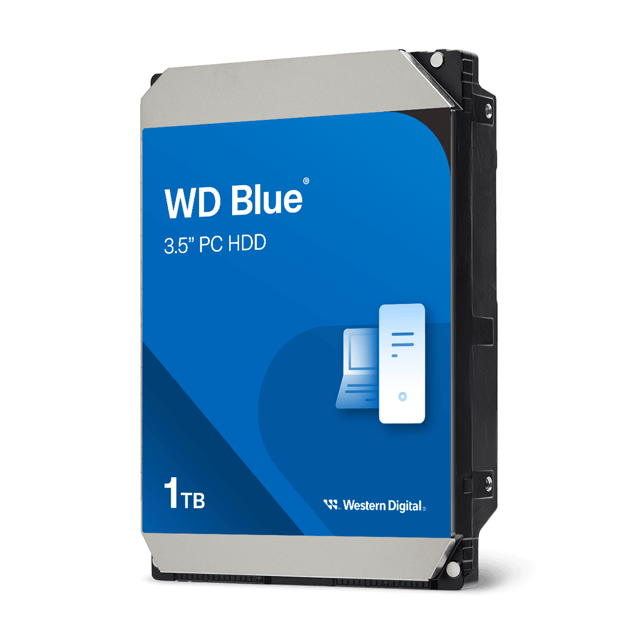 Официальное изображение Western Digital WD Blue 3.5in PC Hard Drive -1TB (5400 RPM); модель страницы — WD10EARZ.